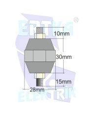 31010-8 - M8 ÇİFT CIVATALI - İzolasyon Boyu:30mm