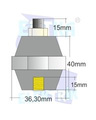 31002-10 - M10 TEK CIVATA+KÖR SOMUN - İzolasyon Boyu:40mm