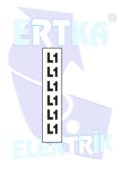 41001 - L1 İPEK BARA YAPIŞTIRMA ETİKETİ - 1,5 cm