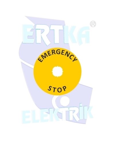 42022 - EMERGENCY (ACİL) STOP BUTON ETİKETİ - BÜYÜK:90mm