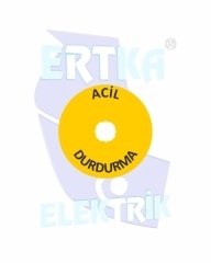 42024 - ACİL DURDURMA BUTON ETİKETİ - BÜYÜK:90mm