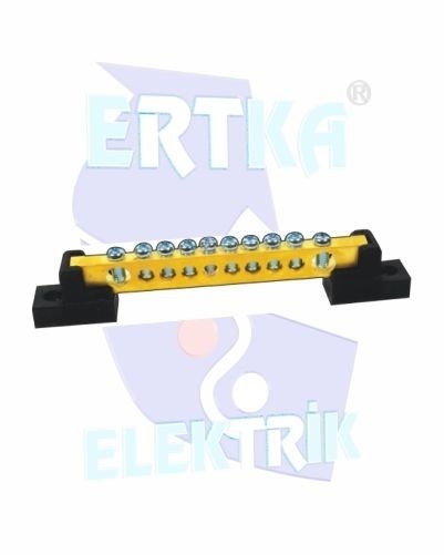 44027 - 30 DELİKLİ TOPRAKLAMA KLEMENSİ - AYAKLI /80A (6,5x9mm)