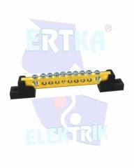 44040 - 6 DELİKLİ TOPRAKLAMA KLEMENSİ - AYAKLI /125A (7x12mm)