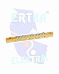 44055 - 20 DELİKLİ TOPRAKLAMA KLEMENSİ - AYAKSIZ /125A (7x12mm)