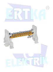 45013 - 1 KUTUPLU 2+10 DELİKLİ DAĞITIM ÜNİTESİ - KAPAKSIZ /80A (6,5x9mm)