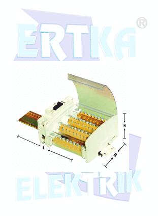 45082 - 4 KUTUPLU 2+10 DELİKLİ DAĞITIM ÜNİTESİ /100A (7x12mm) (ALÇAK GÖVDE)