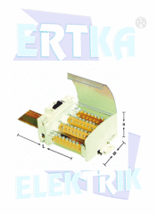 45084 - 4 KUTUPLU 2+18 DELİKLİ DAĞITIM ÜNİTESİ /100A (7x12mm) (ALÇAK GÖVDE)