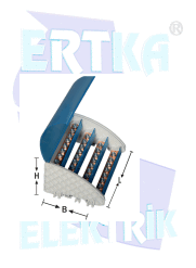 45172 - 4 KUTUPLU 1 GİRİŞ - 14 ÇIKIŞ DAĞITIM ÜNİTESİ /250A (Cu20x5mm)