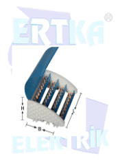 45172 - 4 KUTUPLU 1 GİRİŞ - 14 ÇIKIŞ DAĞITIM ÜNİTESİ /250A (Cu20x5mm)